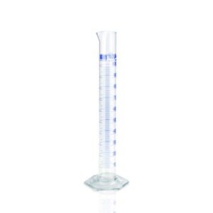 Measuring Cylinder, DURAN®, class A, Blue Graduation, USP