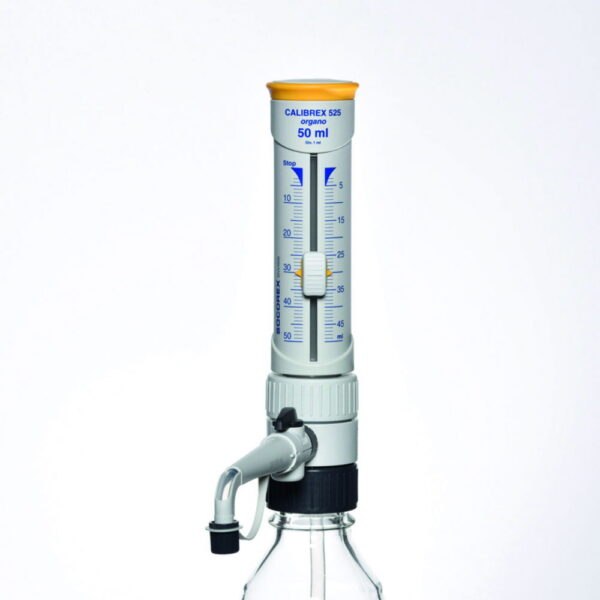 Bottle-top dispensers Calibrex™ <i>organo </i>525, with flow control system