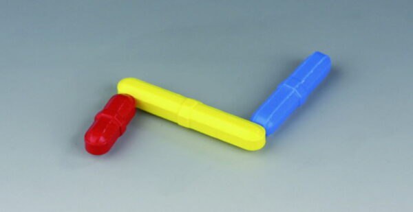 Magnetic stirring bars, cylindrical, coloured, PTFE