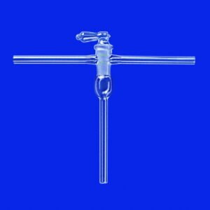 Vacuum-stopcocks, T-shape, borosilicate glass 3.3