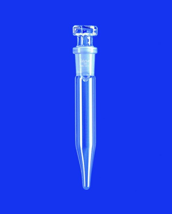 Test tubes with NS joint, with conical bottom, DURAN® tubing, with PE stopper