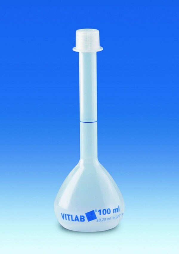 Volumetric Flasks, PP, Class B, with Screw Cap, PP