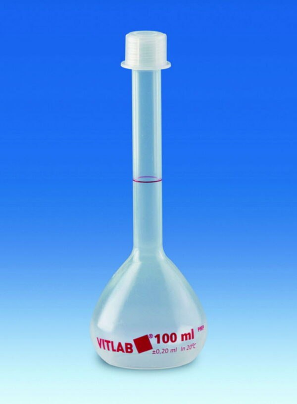 Volumetric Flasks, PMP, Class B, with PP Screw Cap