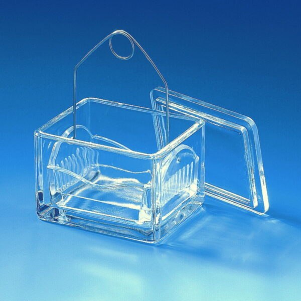 Staining troughs, soda-lime glass