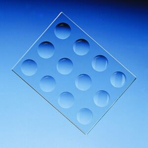 Spotting tiles, soda-lime glass