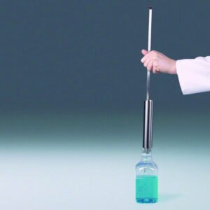 Liquid-Sampler, single hand operation, stainless steel V4A (1.4404), place onto bottle