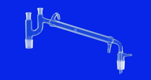 Distilling links acc. to Claisen with vacuum receiver adapter, DURAN® tubing