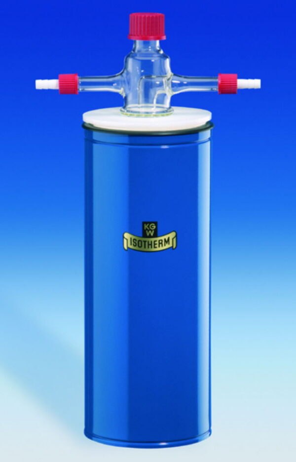 Cold traps with Dewar flask, borosilicate glass 3.3, one-piece, standard version with spout