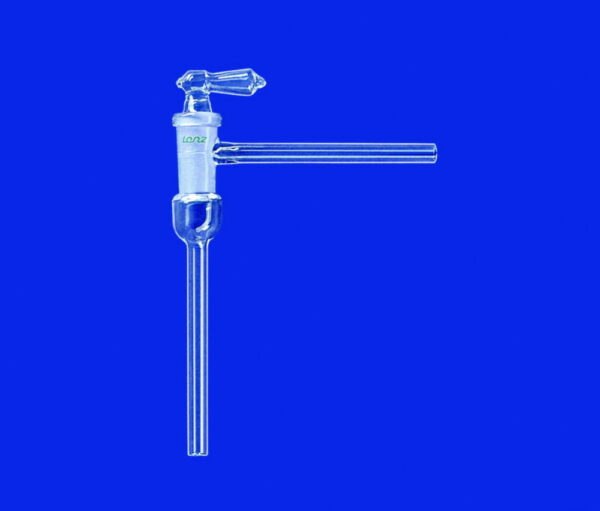 Vacuum-stopcocks, one-way, right-angled, borosilicate glass 3.3