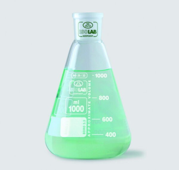 Erlenmeyer flasks, NS neck, borosilicate glass 3.3