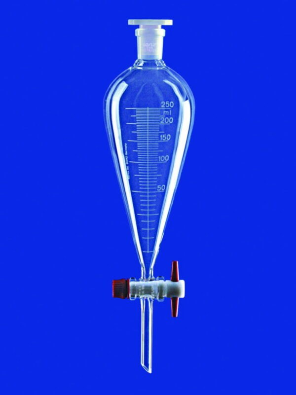 Separating funnels acc. to Squibb, borosilicate glass 3.3