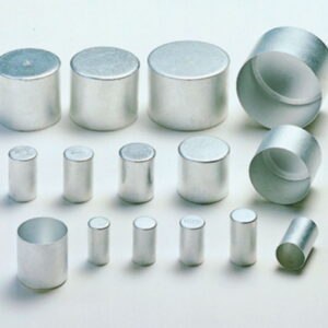 Aluminium caps, pure aluminium