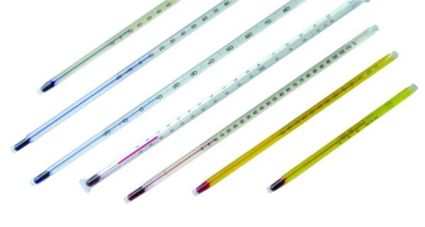 LLG-General purpose thermometer, red filling, immersion depth total