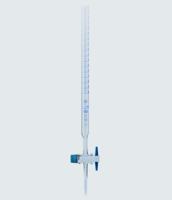 Burettes, with straight stopcock, borosilicate glass 3.3, class AS