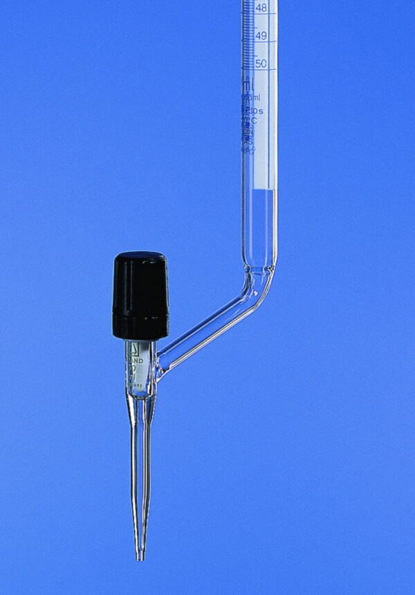 Burettes, with lateral valve cock, borosilicate glass 3.3, class AS, incl. USP certificate