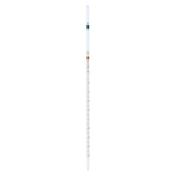 Graduated pipettes, Soda-lime glass, class AS, amber stain graduation, type 2
