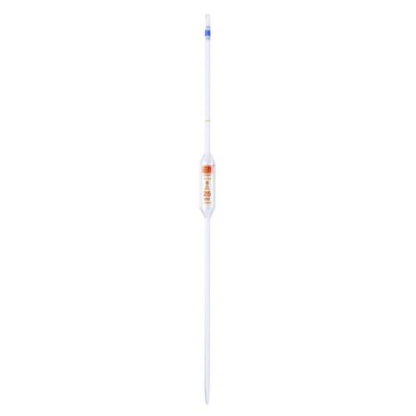 Volumetric pipettes, Soda-lime glass, 1 mark, class B, amber stain graduation