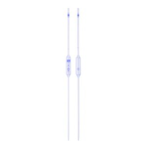 Volumetric pipettes, Soda-lime glass, class AS, 1 mark, blue graduation