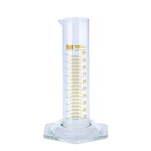 Measuring cylinders, DURAN®,  low form, class B, amber stain graduation