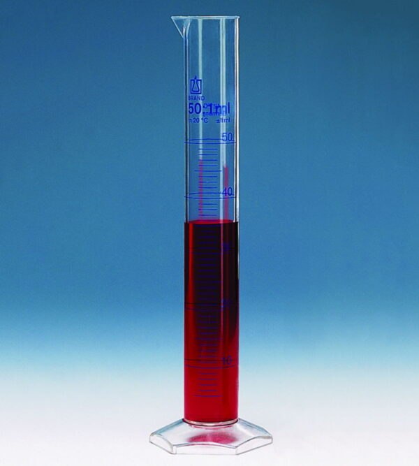 Measuring cylinders, PMP, tall form, class A, blue graduations