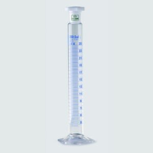 Mixing cylinders, borosilicate glass 3.3, tall form, class A, blue graduated