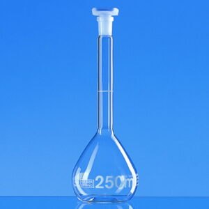 Volumetric flasks, borosilicate glass 3.3, Class B.