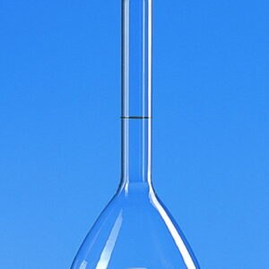 Volumetric flasks, boro 3.3, class A, amber graduations, with PP stopper