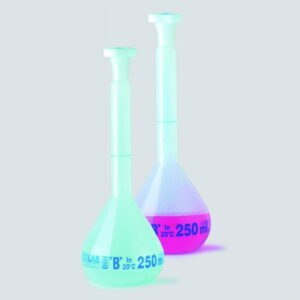 Volumetric flasks, plastic, class B, PE NS-stoppers