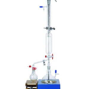 Solvent circulation apparatus, boro 3.3, with 2-way PTFE valve