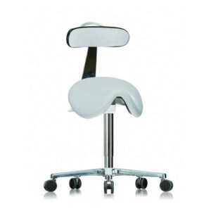 Saddle stool, GMP, with backrest
