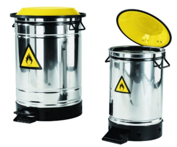 Disposal bin, stainless steel