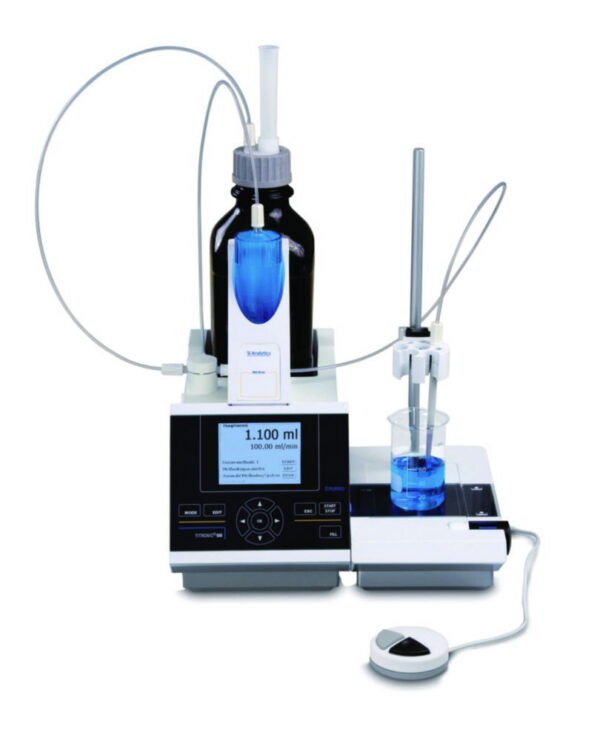 Motor-driven piston burette TITRONIC® 500, with magnetic stirrer TM 235
