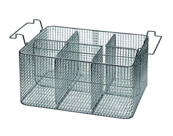 Suspension baskets with subdivisions for Sonorex ultrasonic baths