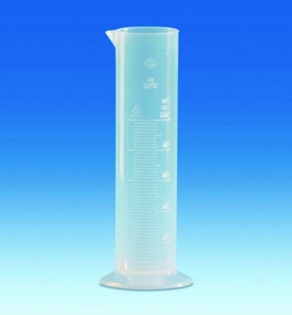 Graduated cylinders, PP, class B, low form, raised scale