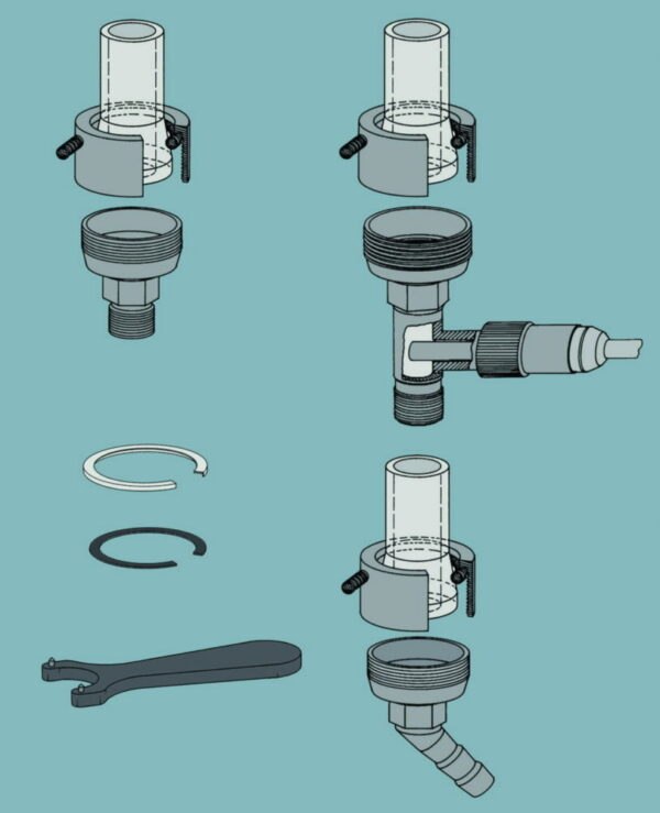 Tubing adapters for heating and cooling connection