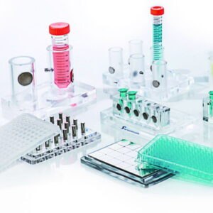 Racks for magnetic nanoparticle based separations