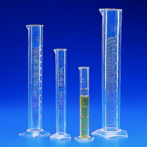 Measuring cylinders, PMP, tall form, class B, white graduations