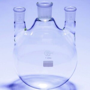 Round bottom flasks with three necks, NS joints, parallel arms, Pyrex®
