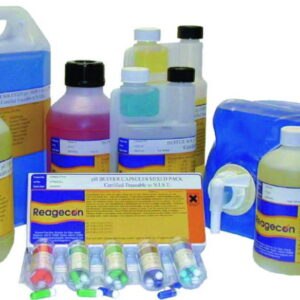 pH buffer solutions with colour coding