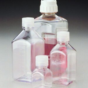 Square Media Bottles Nalgene™ Type 2015, PC, with screw cap, PP