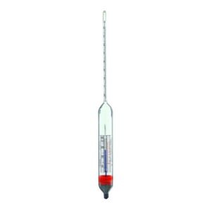 Hydrometers, relative density, with thermometer