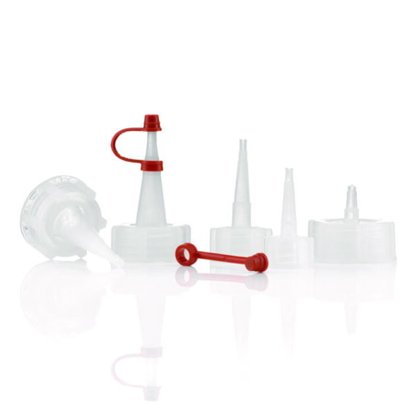 Caps for dropping bottles, PVC