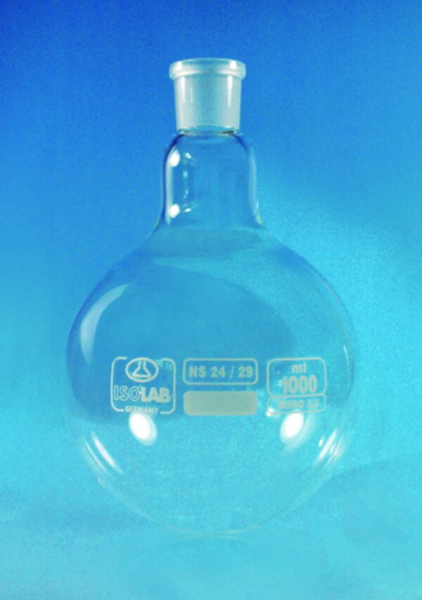 Round bottom flasks, borosilicate glass 3.3