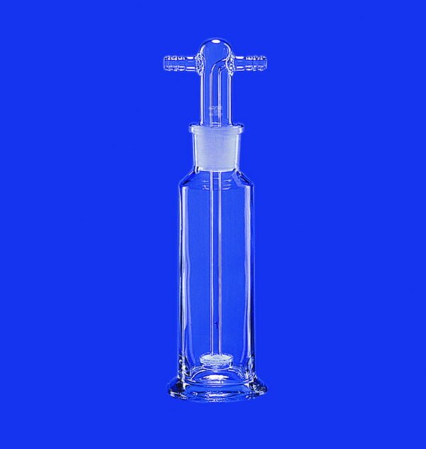 Gas washing bottles acc. to Drechsel, with glass olives