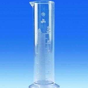 Measuring cylinders, SAN, low form, class B, moulded graduations