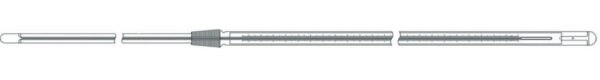 Precision ground thermometer, enclosed-scale type, calibratable