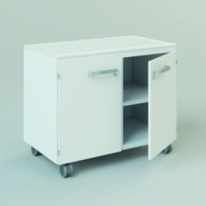 Mobile underbench cabinets 2 doors, lockable, 1 shelf