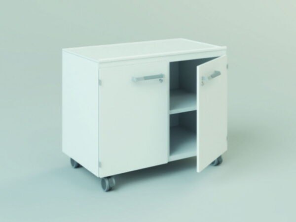 Mobile underbench cabinets 2 doors, lockable, 1 shelf