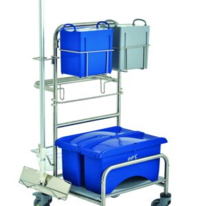 Cleaning trolleys Clino® CR4 EM-CR, stainless steel