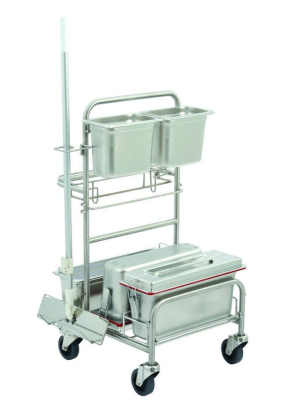 Cleaning trolleys Clino® CR4 EM-GMP, stainless steel